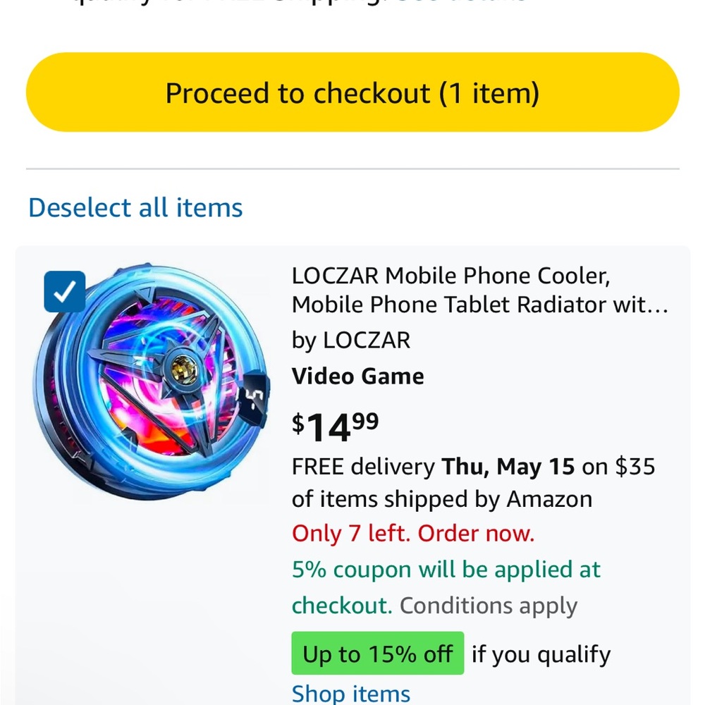 Mobile Phone Cooler - Blue